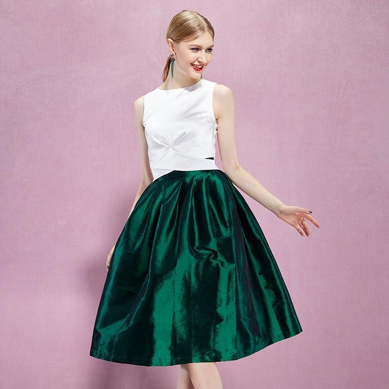Summer New Women Ball Gown Skirt High Waist Solid Skirt Tutu Skirt YIGELILA 5241 3