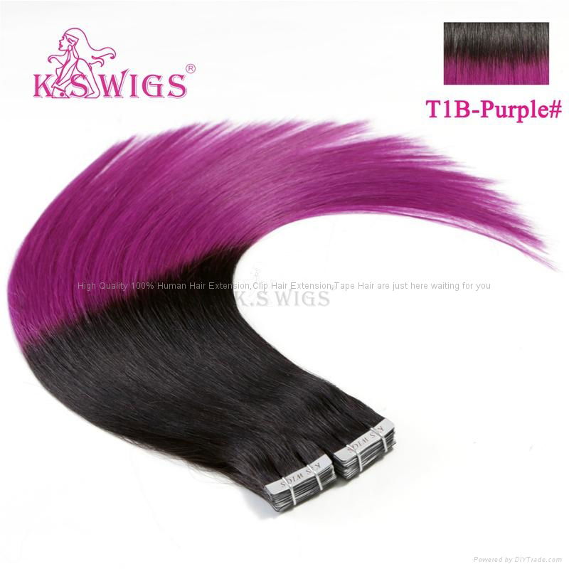 New Arrival Ombre Color Tape Hair Extensions Brazilian Remy Hair