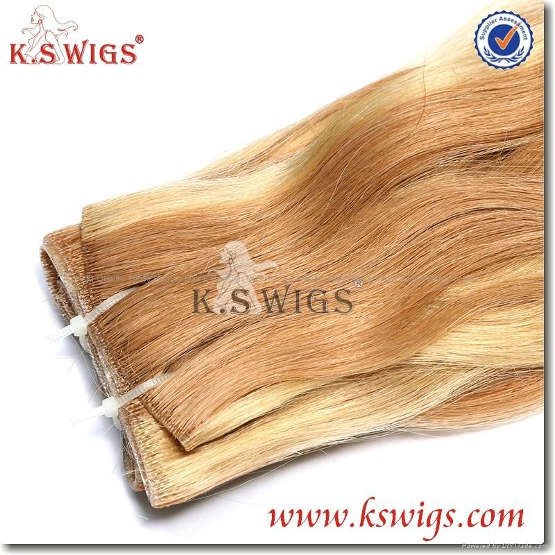2015 Hot Selling PU Skin Weft Remy Human Hair Extension 2