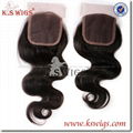 Indian Hair Silk Base Closure 100% Remy