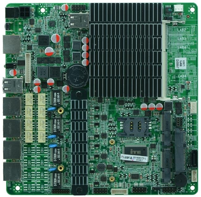 Cheap Intel J1900 MITX Fanless Firewall Motherboard for Network Security 4 Lan 3
