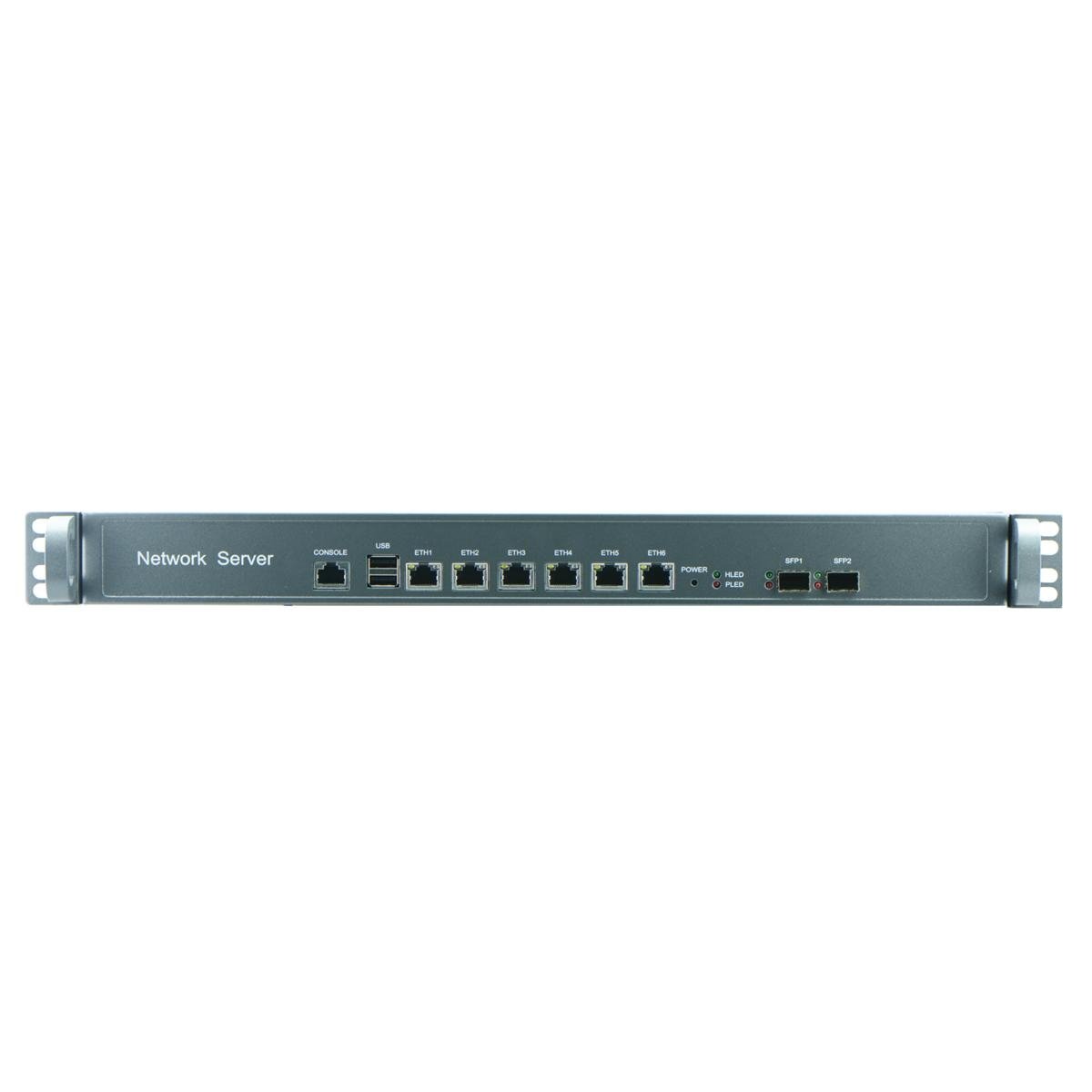 Intel H67 1U Industrial Rackmount Barebone for Network Security with 6Nic, 2SFP  2