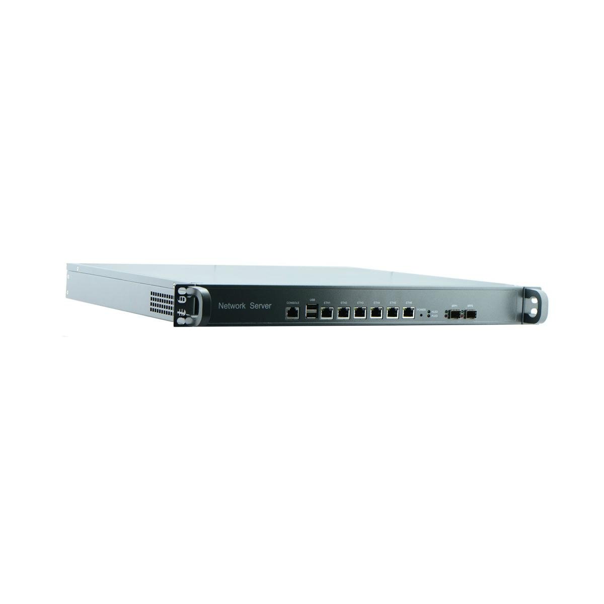 Intel H67 1U Industrial Rackmount Barebone for Network Security with 6Nic, 2SFP 
