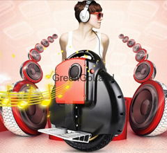 14 inch single wheel electric scooter with bluetooth speaker function unicycle