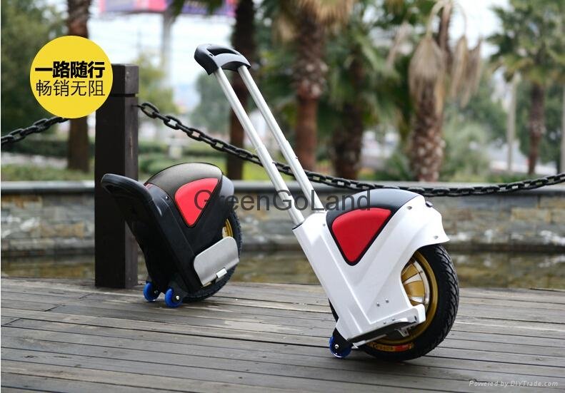 Safest 16 inch segway electric unicycle one wheel scooter car with draw bar