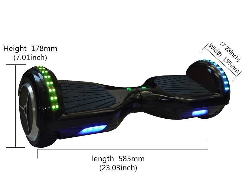 6.5 Inch Self Balancing Scooter with Bluetooth Speaker LED Light 2