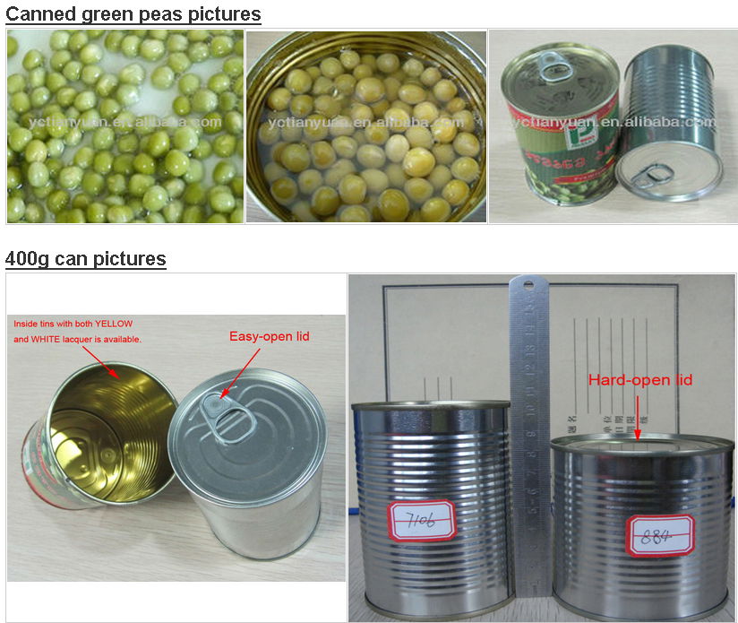 884 canned green peas （Canadian green peas) 3