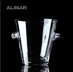  crystal glass ice bucket