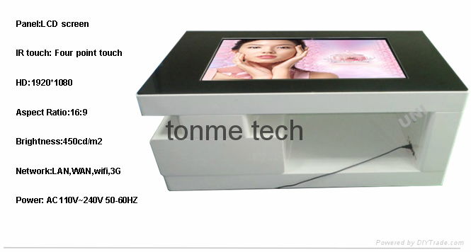 luxury campacitive touch screen table kiosk for Hotel and luxury place