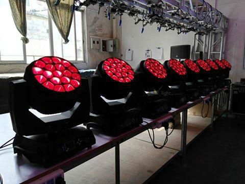 15w 19pcs Led Moving Head Beam Wash Light B-eye