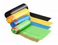 HDPE draw string garbage trash plastic bags on roll 