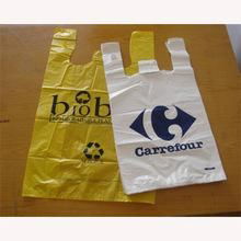 T-shirt bags on block , shopping store usage packaging  2