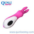 DL-Laura QunLi sextoy rechargeable vibrator for female rabbit massager 1