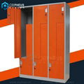 OR-CZA002 Z Shape Gym Clothes Cabinet Color Gymnasium Steel Locker Wardrobe 