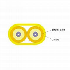 Indoor Duplex Flat Fiber Optic Cable GJFJBV