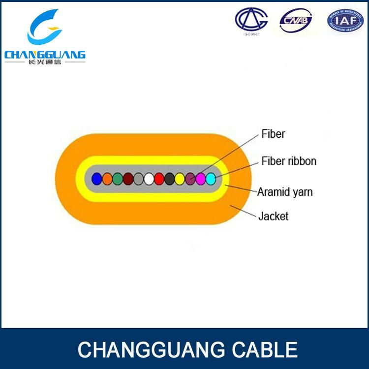 Indoor Flat Fiber Ribbon Fiber Optic Cable GJDFBV 3