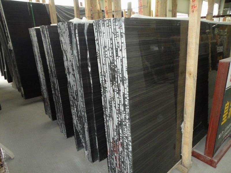 Wooden-Black-Marble-Mosaic