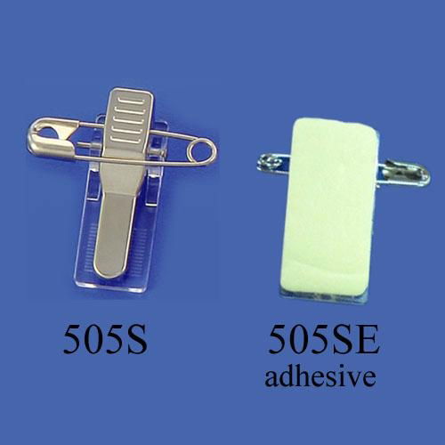 Metal Plastic Badge Clips , Pressure Sensitive Ribbed Thumb-Grip Clip , ID Clip 2