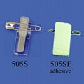 Metal Plastic Badge Clips , Pressure Sensitive Ribbed Thumb-Grip Clip , ID Clip 2