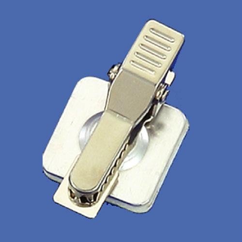 Metal Plastic Badge Clips , Pressure Sensitive Ribbed Thumb-Grip Clip , ID Clip 3