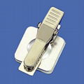 Metal Plastic Badge Clips , Pressure Sensitive Ribbed Thumb-Grip Clip , ID Clip 3