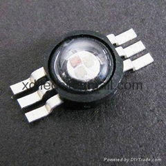 3W RGB Seven color Led with six leads /