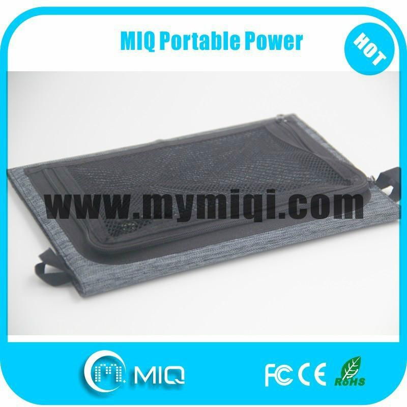MIQ high efficiency flexible folding solar panels USB charger 12W 2