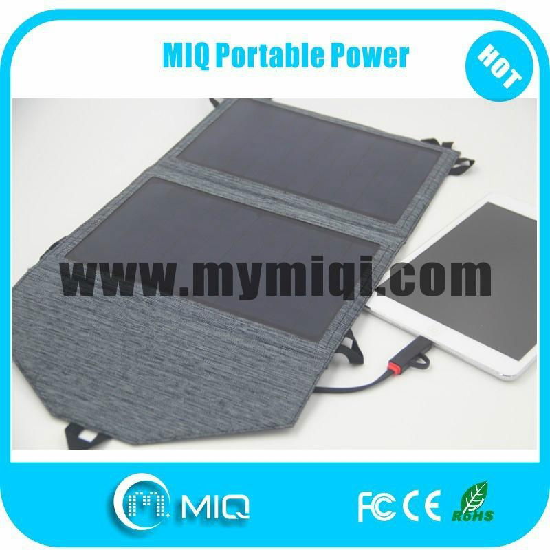 MiQ high efficiency folding solar panels for iphone or other cell phone charging 2