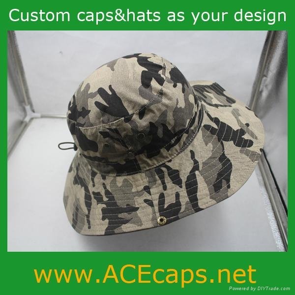 cotton camouflage bucket hat,jungle hat 5