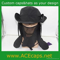 Custom outdoor Sun protection hat UPF 40+  protect neck