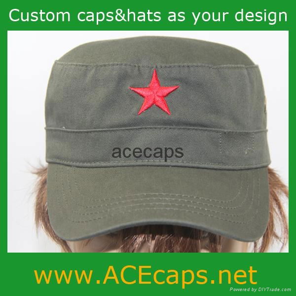 custom 100% cotton army cap and hat 2