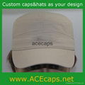 custom 100% cotton army cap and hat