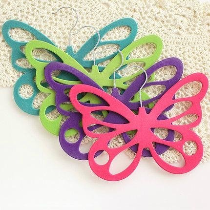 Multifunctional velvet butterfly hangers 5