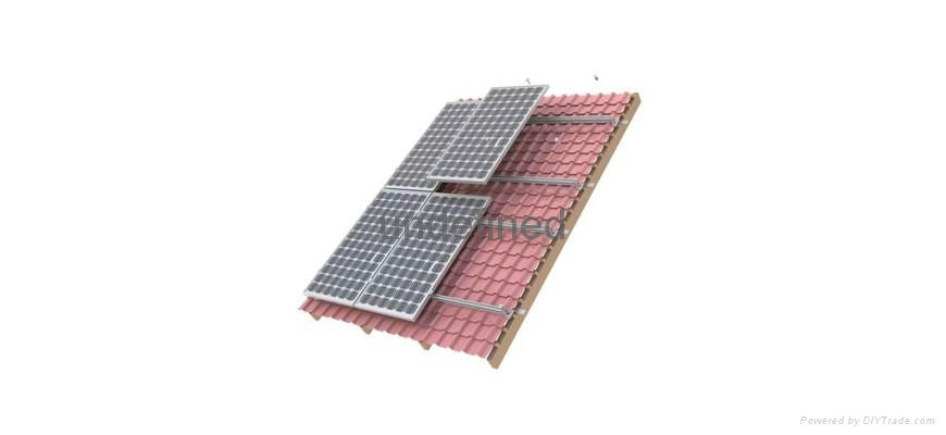 Tiled roof solar mounting