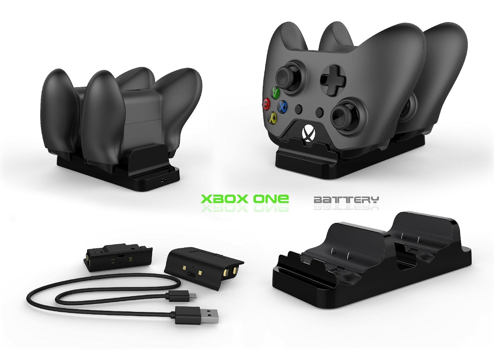 Dual Charger Charging Dock for Xbox One Controller 
