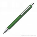 Blue metal ball pen square green ballpoint pen black pen 1