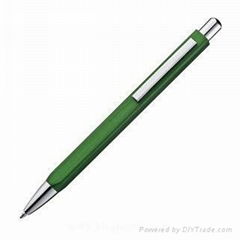 Blue metal ball pen square green ballpoint pen black pen