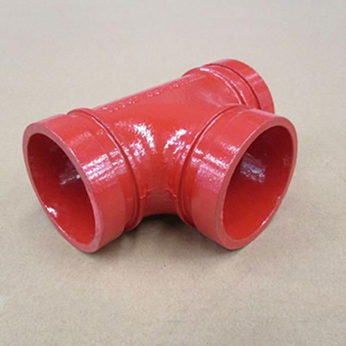 Ductile Iron Grooved Reducing Tee with FM/UL Approved 3