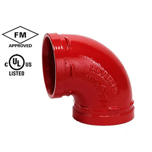 FM/UL Approved Nodular Iron Grooved 90 Elbow