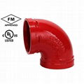 FM/UL Approved Nodular Iron Grooved 90 Elbow