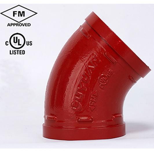 Ductile Iron Grooved Elbow (Pipe Fitting) with FM/UL Approved