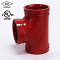 FM/UL Approved Grooved Pipe Fitting Equal Tee 1