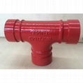 FM/UL Approved Grooved Pipe Fitting Equal Tee 3