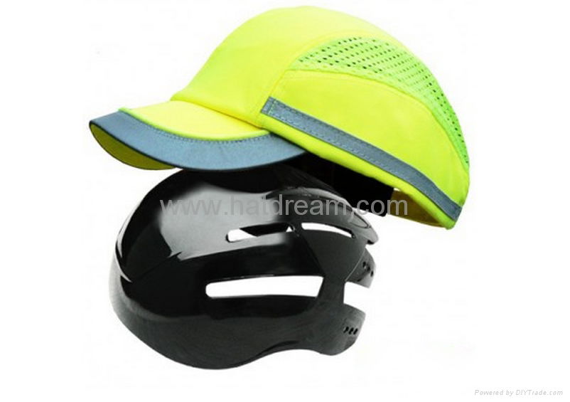 Hi viz safety head protection hat grey  reflective bump cap