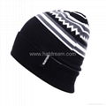 wholesale jacquard customized quick delivery autumn winter acrylic  beanie 1