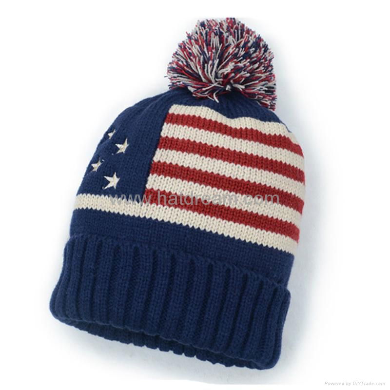 wholesale jacquard customized quick delivery autumn winter acrylic  beanie 5