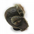 Earflap Russian Trooper Fur Ski Cap knitted winter warm hat bomber hat  5