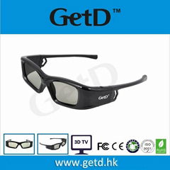 Black frame Rechargeable 3D cinema Glasses