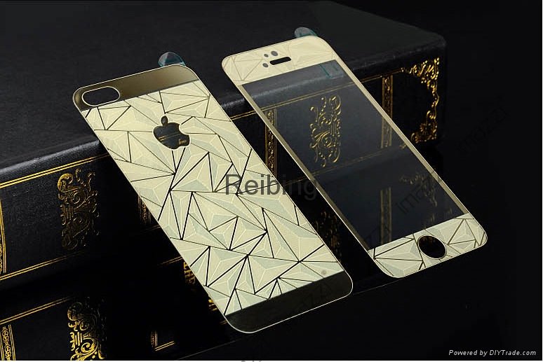 cellphone plating color tempered glass iphone protector 4