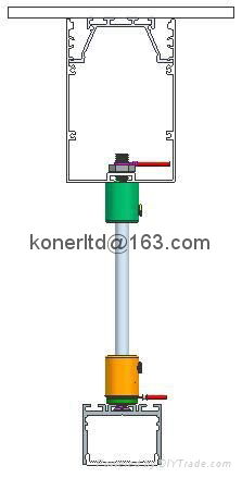 Power Supension System,suspension mounted Aluminum profile,,suspended wires 3